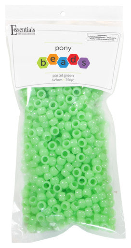 PASTEL GREEN PONY BEADS